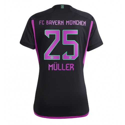 Fotballdrakt Dame Bayern Munich Thomas Muller #25 Bortedrakt 2023-24 Kortermet